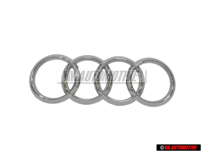 Genuine Audi Rings Front Grill Badge Emblem Chrome - 4H0853605A