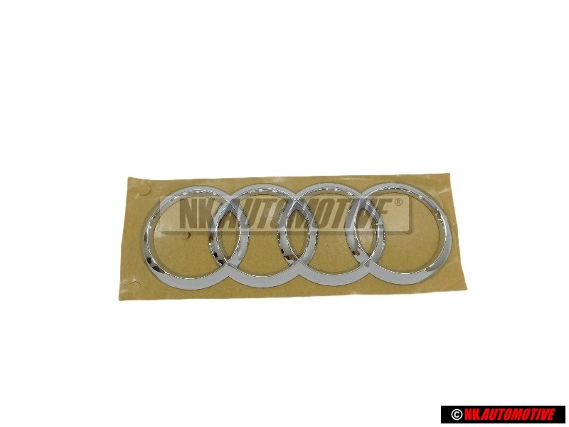 Genuine Audi Rings Rear Boot Badge Emblem Chrome - 4H0853742B 2ZZ