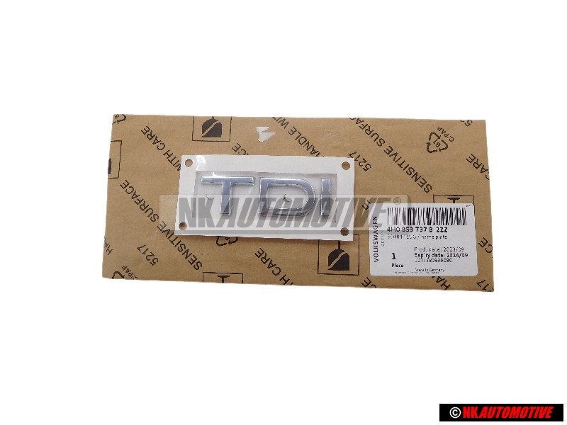 Genuine Audi TDI Rear Boot Badge Emblem Chrome - 4H0853737B 2ZZ