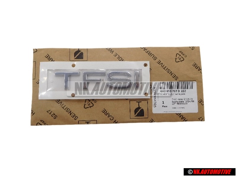 Genuine Audi TFSI Rear Boot Badge Emblem Chrome - 4H0853737D 2ZZ