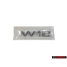 Genuine Audi W12 Rear Boot Badge Emblem Chrome - 4H0853743B 2ZZ