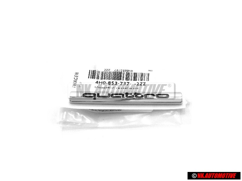 Genuine Audi QUATTRO Rear Boot Badge Emblem Chrome - 4H0853737 2ZZ