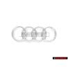 Genuine Audi Rings Front Grill Badge Emblem Chrome - 4N0853605 2ZZ