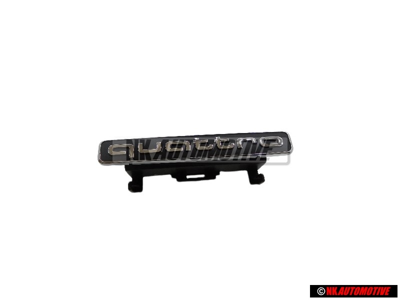 Genuine Audi QUATTRO Front Grill Badge Emblem Black Chrome - 4N0853736 2ZZ