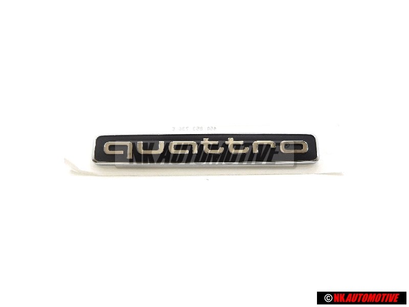 Genuine Audi QUATTRO Front Grill Badge Emblem Black Chrome - 4G0853736E 2ZZ