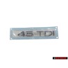 Genuine Audi 45 TDI Rear Boot Badge Emblem Chrome - 4G0853744D 2ZZ