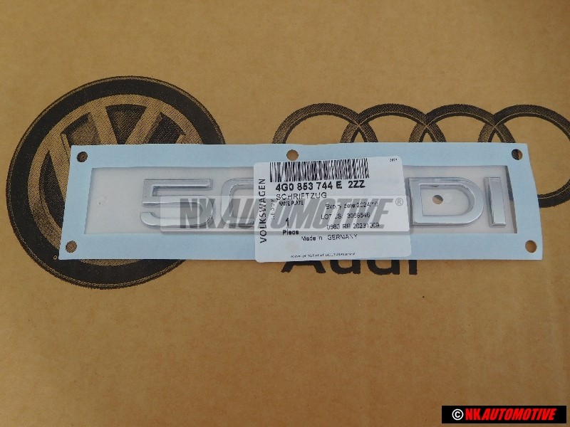 Genuine Audi 50 TDI Rear Boot Badge Emblem Chrome - 4G0853744E 2ZZ