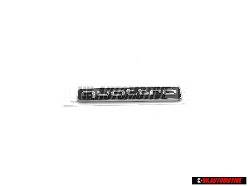 Genuine Audi QUATTRO Rear Boot Badge Emblem Black Chrome - 4G0853737 2ZZ