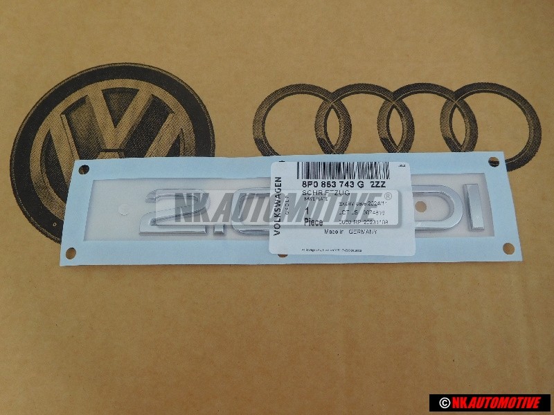 Genuine Audi 2.0 TDI Rear Boot Badge Emblem Chrome - 8P0853743G 2ZZ