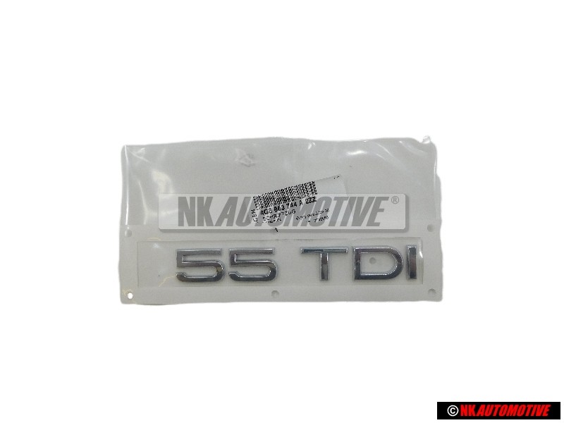 Genuine Audi 55 TDI Rear Boot Badge Emblem Chrome - 4G8853744A 2ZZ