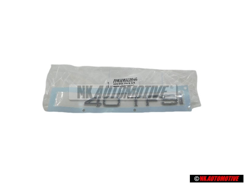 Genuine Audi 40 TFSI Rear Boot Badge Emblem Chrome - 8K0853744B 2ZZ