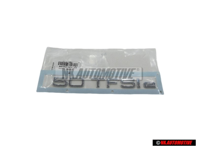 Genuine Audi 50 TFSI E Rear Boot Badge Emblem Chrome - 80A853744K 2ZZ