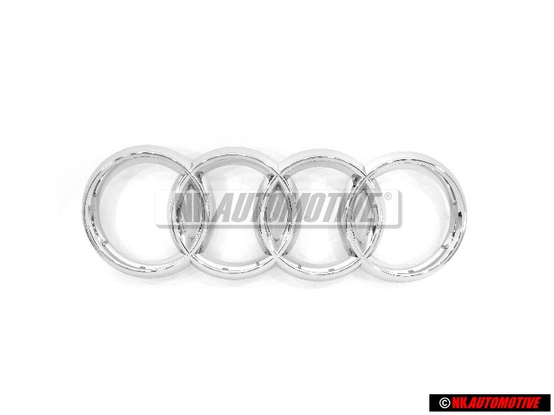 Genuine Audi Rings Front Grill Badge Emblem Chrome - 8K0853605