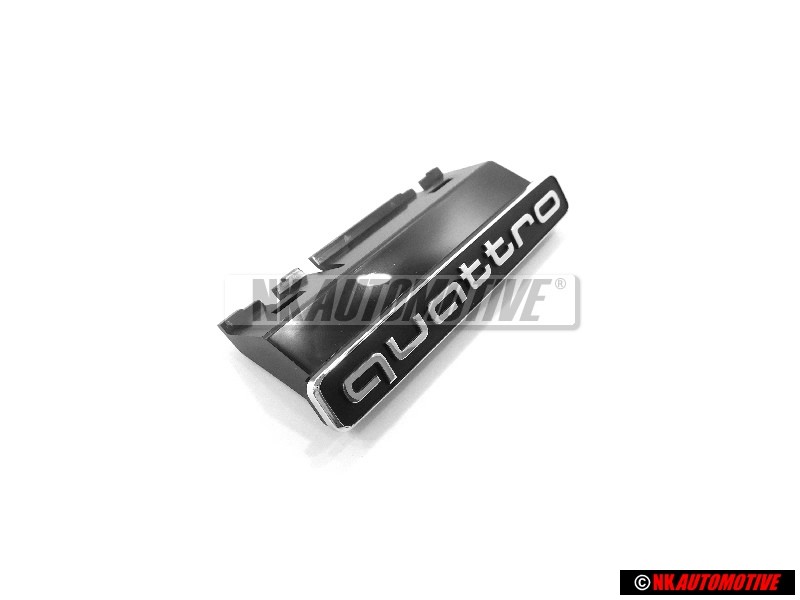 Genuine Audi QUATTRO Front Grill Badge Emblem Black Chrome - 8W0853736 2ZZ