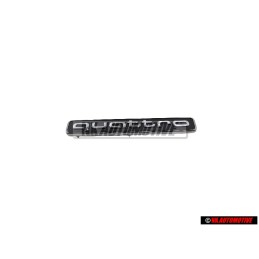 Genuine Audi QUATTRO Front Grill Badge Emblem Black Chrome - 8W9853736 2ZZ