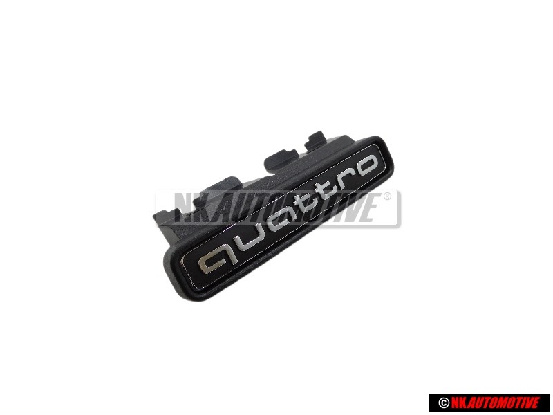 Genuine Audi QUATTRO Front Grill Badge Emblem Black Chrome - 8W0853736D 2ZZ
