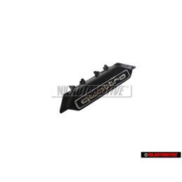 Genuine Audi QUATTRO Front Grill Badge Emblem Black Chrome - 8W0853736E 2ZZ