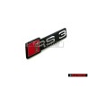 Genuine Audi RS3 Front Grill Badge Emblem Black Chrome Red - 8Y0853736A 2ZZ