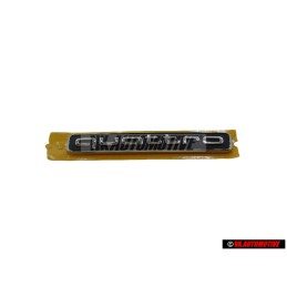 Genuine Audi QUATTRO Rear Boot Badge Emblem Black Chrome - 8W9853737 2ZZ