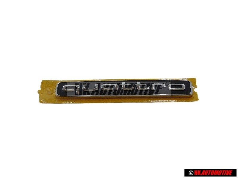 Genuine Audi QUATTRO Rear Boot Badge Emblem Black Chrome - 8W9853737 2ZZ