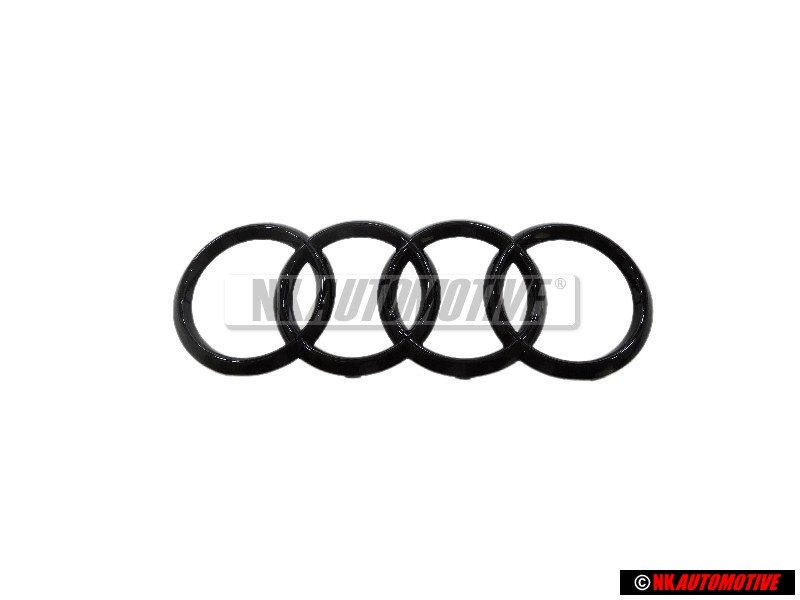 Genuine Audi Rings Front Grill Badge Emblem Black - 4M8071801