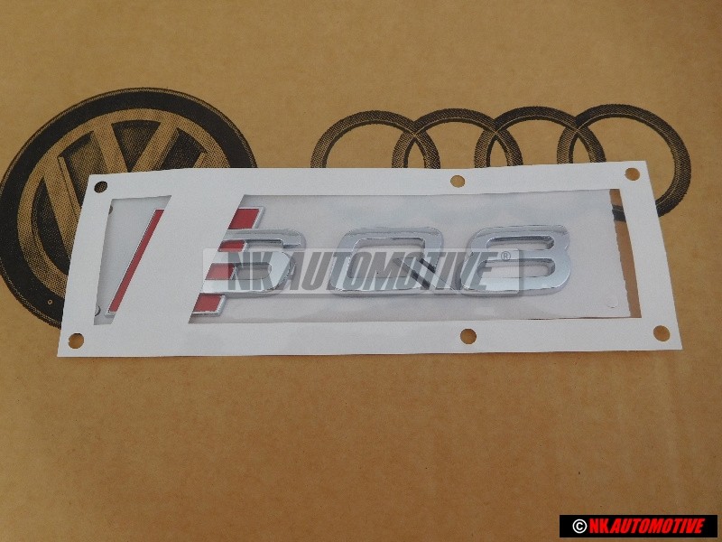 Genuine Audi SQ8 Rear Boot Badge Emblem Chrome Red - 4M8853735 2ZZ