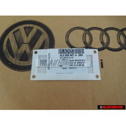 Genuine Audi V12 Side Badge Emblem Chrome - 4L0853601A 2ZZ