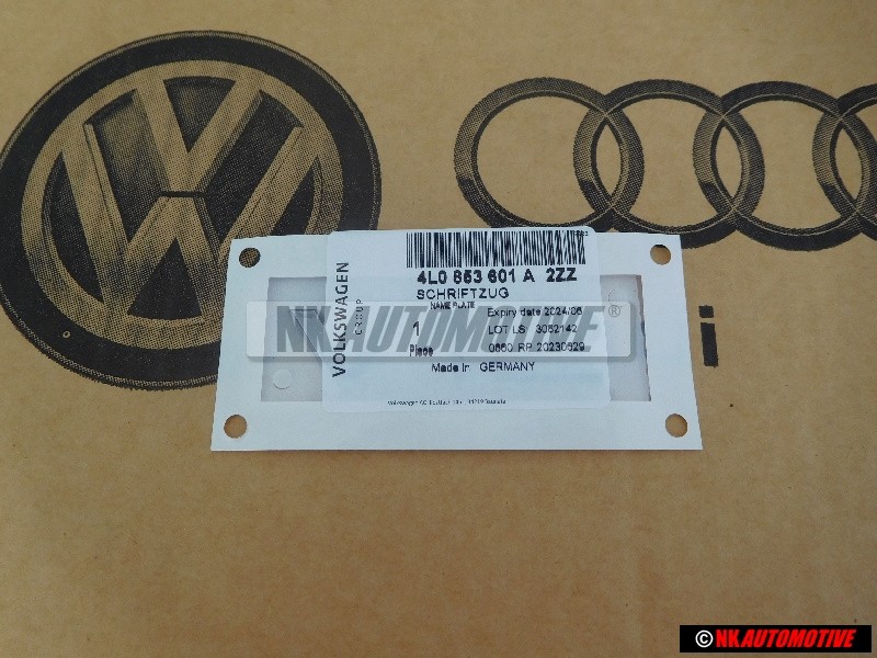 Genuine Audi V12 Side Badge Emblem Chrome - 4L0853601A 2ZZ