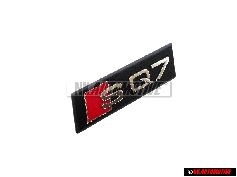 Genuine Audi SQ7 Front Grill Badge Emblem Black Chrome Red - 4M0853748B 2ZZ