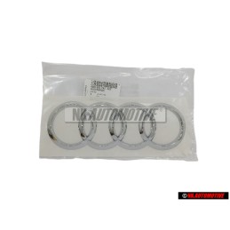 Genuine Audi Rings Rear Boot Badge Emblem Chrome - 4M0853742 2ZZ
