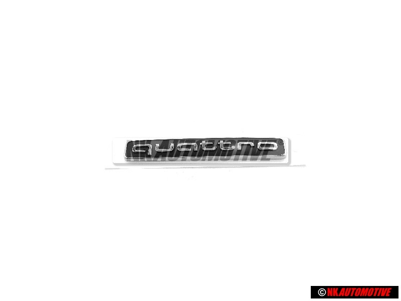 Genuine Audi QUATTRO Rear Boot Badge Emblem Black Chrome - 4M0853737 2ZZ