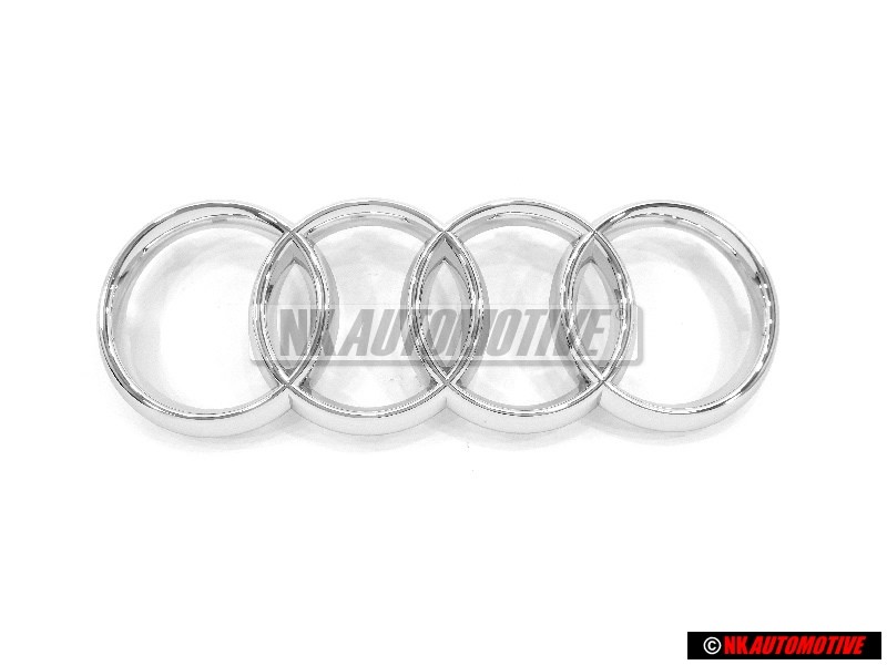Genuine Audi Rings Front Grill Badge Emblem Chrome - 8R0853605