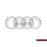 Genuine Audi Rings Front Grill Badge Emblem Chrome - 8R0853605