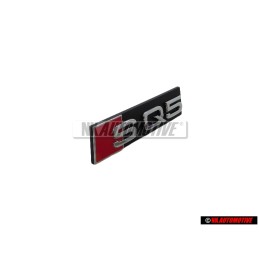 Genuine Audi SQ5 Front Grill Badge Emblem Black Chrome Red - 8R0853737B 2ZZ