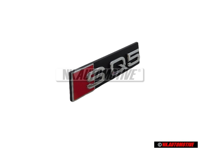Genuine Audi SQ5 Front Grill Badge Emblem Black Chrome Red - 8R0853737B 2ZZ