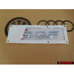 Genuine Audi SQ5 Rear Boot Badge Emblem Chrome Red - 8R0853735 2ZZ