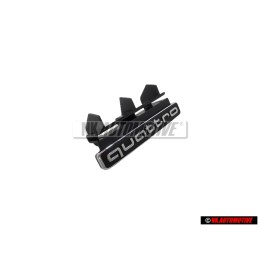 Genuine Audi QUATTRO Front Grill Badge Emblem Black Chrome - 80A853736 2ZZ