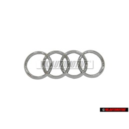 Genuine Audi Rings Front Grill Badge Emblem Chrome - 80A853605C 2ZZ