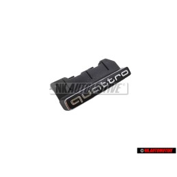 Genuine Audi QUATTRO Front Grill Badge Emblem Black Chrome - 80A853736D 2ZZ