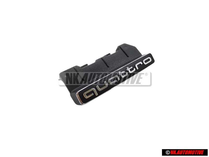 Genuine Audi QUATTRO Front Grill Badge Emblem Black Chrome - 80A853736D 2ZZ