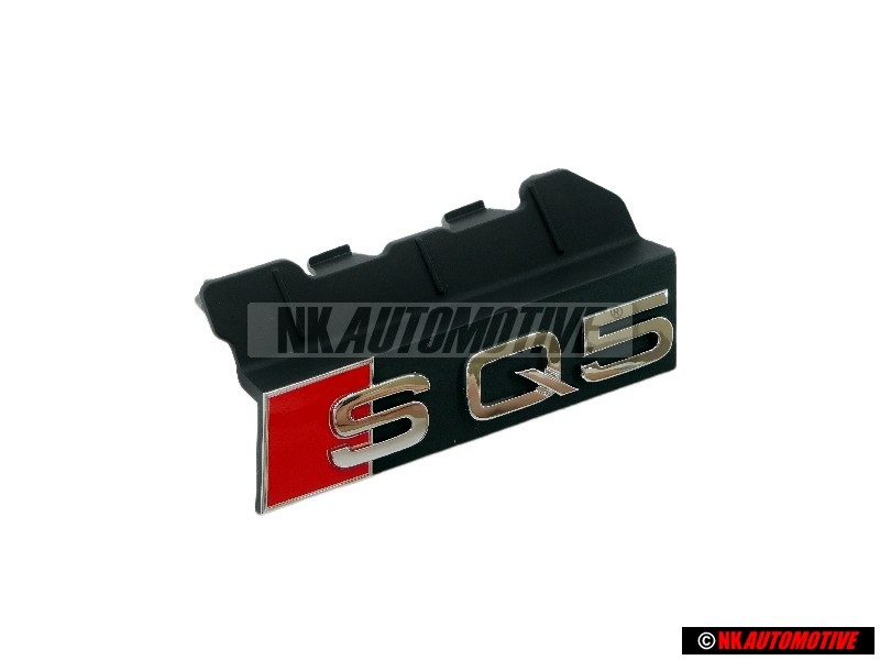 Genuine Audi SQ5 Front Grill Badge Emblem Black Chrome Red - 80A853736E 2ZZ