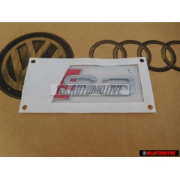 Genuine Audi S3 Rear Boot Badge Emblem Chrome Red - 8L0853735 2ZZ