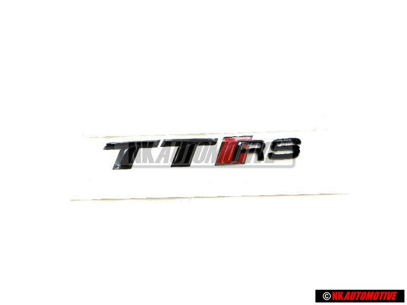 Genuine Audi TT RS Rear Boot Badge Emblem Black Chrome Red - 8S0853740A T94