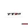 Genuine Audi TT RS Rear Boot Badge Emblem Black Chrome Red - 8S0853740A T94