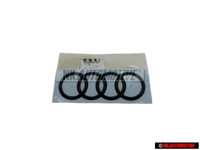 Genuine Audi Rings Rear Boot Badge Emblem Black - 8V0853742B T94