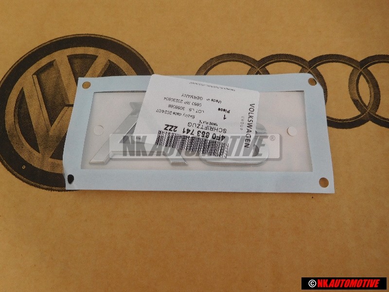 Genuine Audi A6 Rear Boot Badge Emblem Chrome - 4F0853741 2ZZ