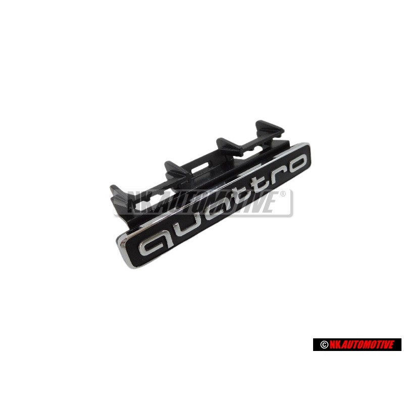 Genuine Audi QUATTRO Front Grill Badge Emblem Black Chrome - 4K0853736 9B9