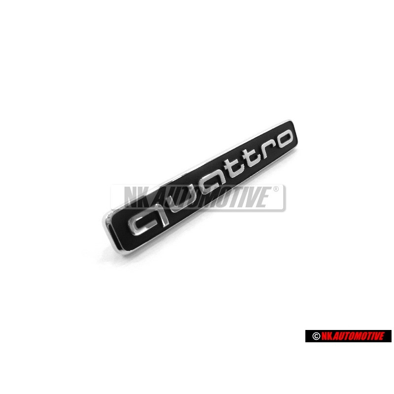 Genuine Audi QUATTRO Front Grill Badge Emblem Black Chrome - 4K0853736A 9B9