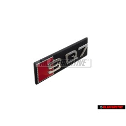 Genuine Audi SQ7 Front Grill Badge Emblem Black Chrome Red - 4M0853748
