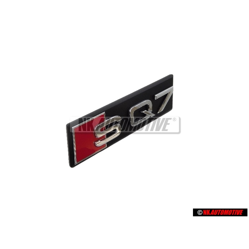 Genuine Audi SQ7 Front Grill Badge Emblem Black Chrome Red - 4M0853748